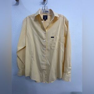 Faconnable Light Yellow Striped Button Down Shirt